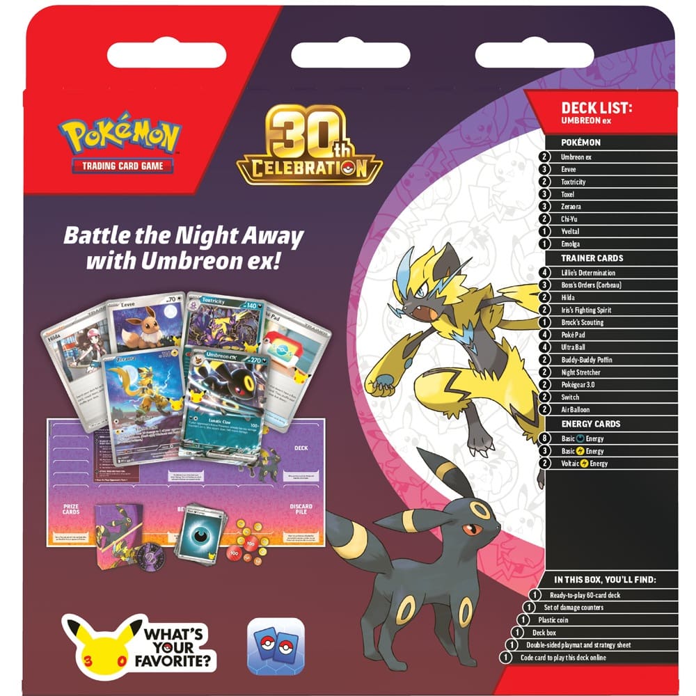 Pokémon 30th Celebration Battle Deck Umbreon ex