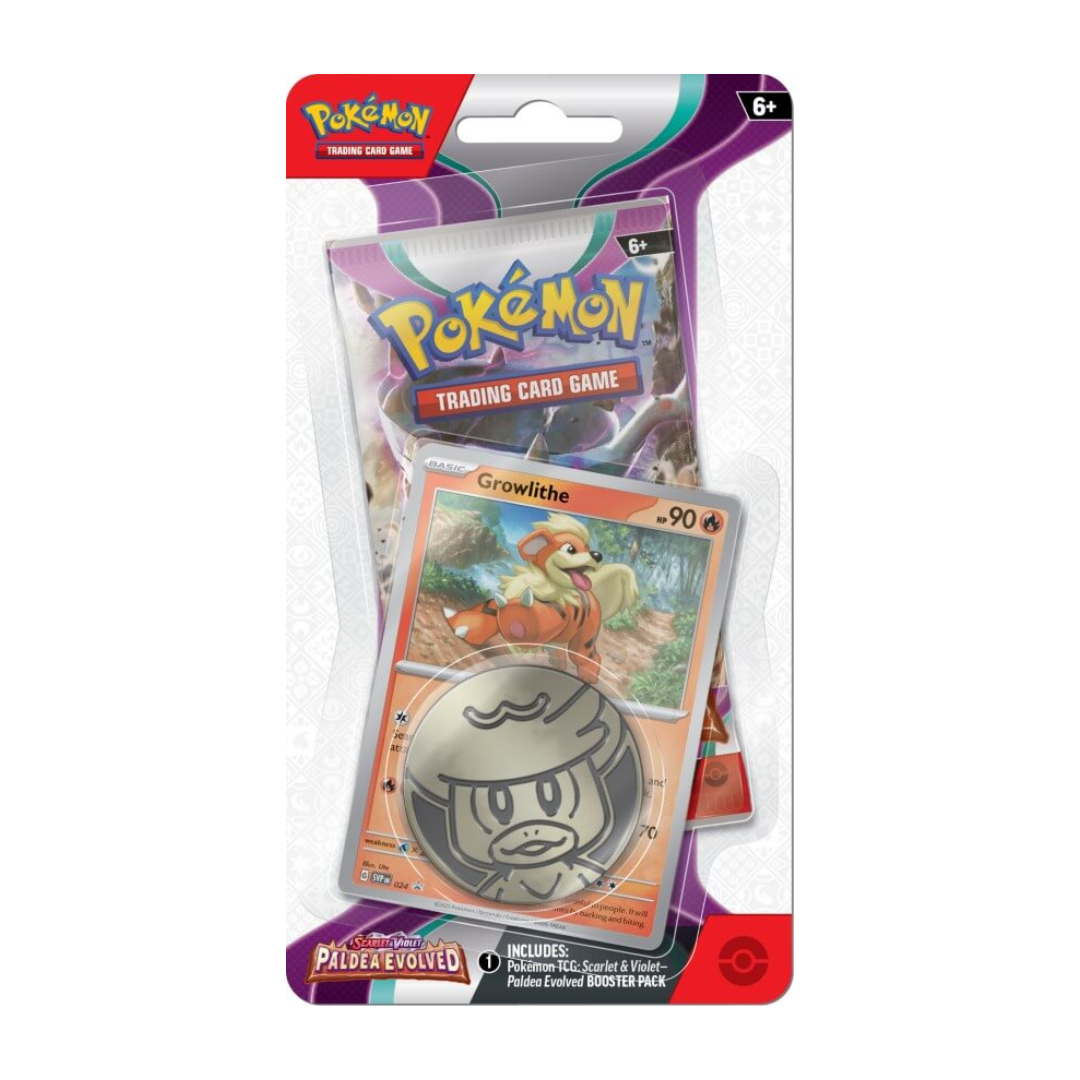 Paldea Evolved Checklane Blister – Growlithe