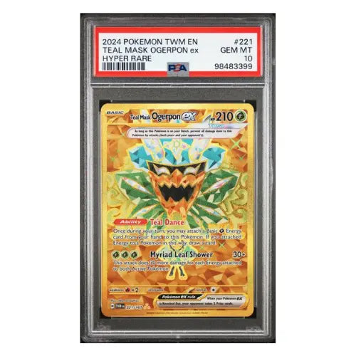 Pokémon Teal Mask Ogerpon EX #221 PSA 10
