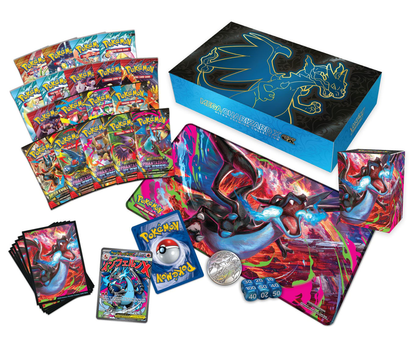 Pokémon Phantasmal Flames Mega Charizard X ex Ultra Premium Collection