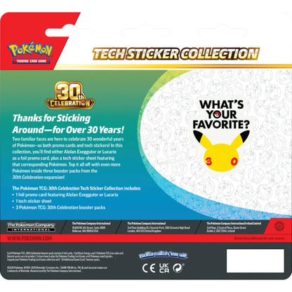 30th Celebration Tech Sticker Collection Lucario / Alolan Exeggutor