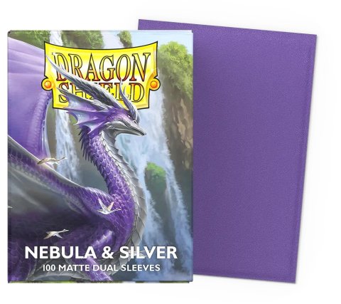 Dragon Shield Dual Matte Sleeves: Nebula & Silver (100 stuks)