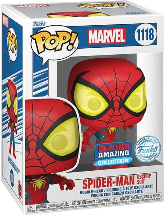 Spider-Man POP! Vinyl Figure Oscorp Suit 9 cm Beyond Amazing Exclusive