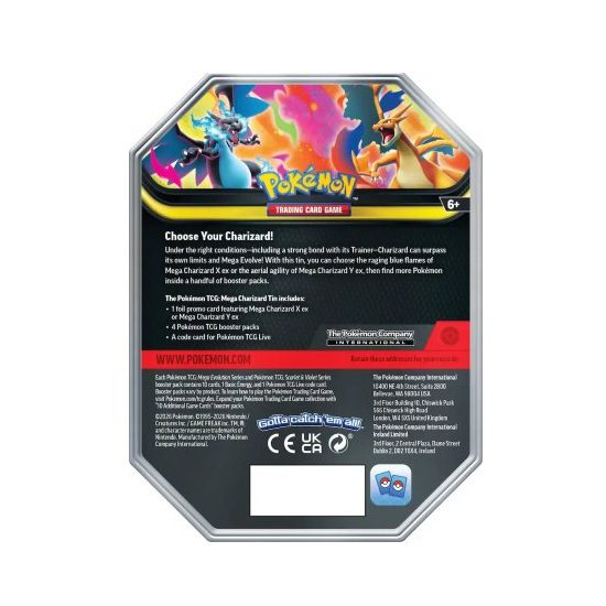 Pokémon Mega Charizard X ex Tin