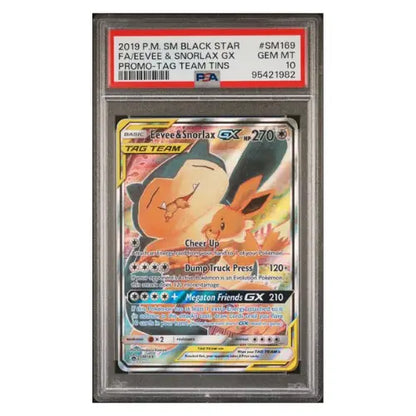 Pokémon Eevee  & Snorlax Tag Team #SM169 PSA 10