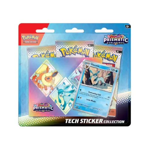 Pokémon Prismatic Evolutions Tech Sticker Collection Glaceon PRE ORDER