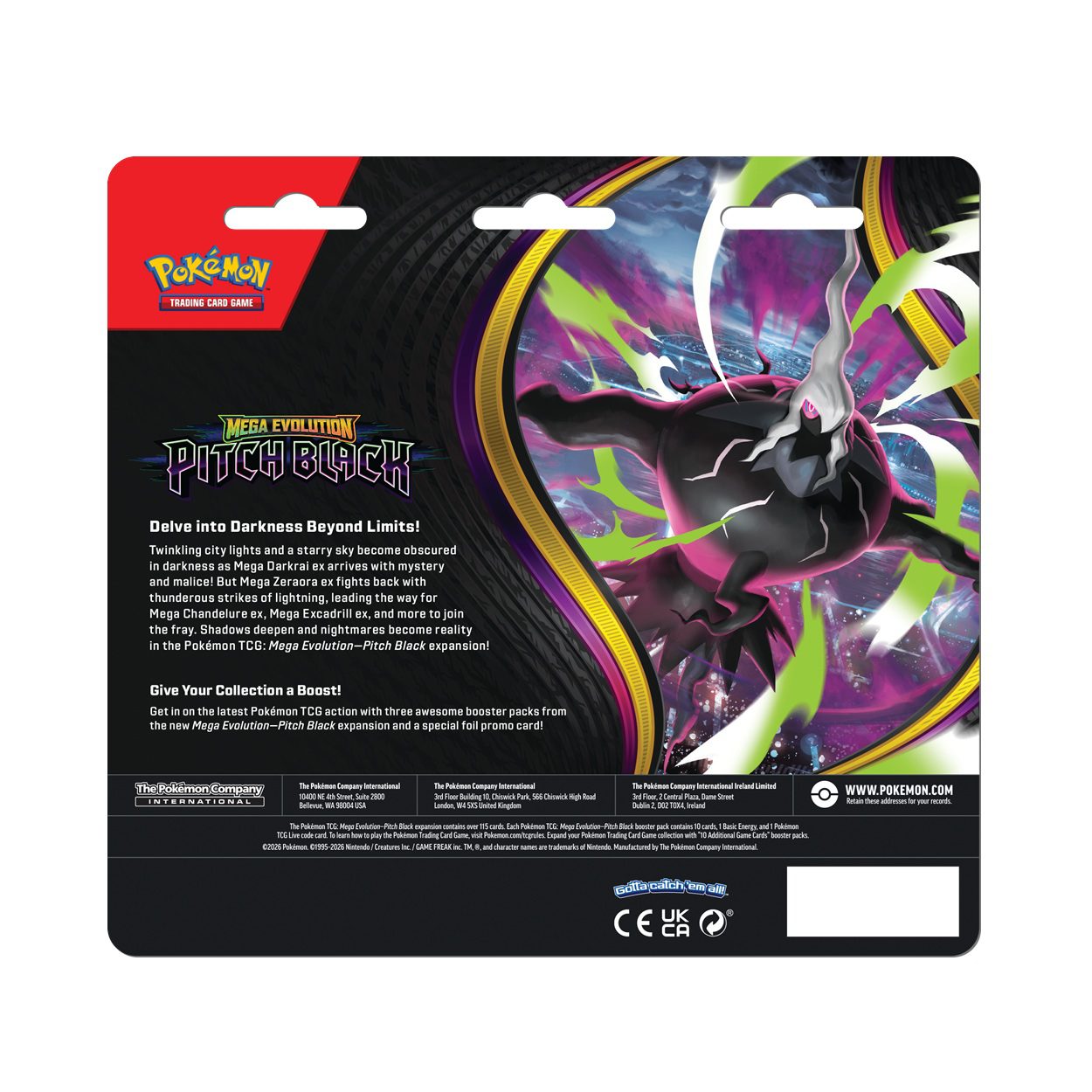 Pokémon Pitch Black 3 Pack Blister Binacle