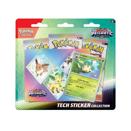 Pokémon Prismatic Evolutions Tech Sticker Collection Leafeon PRE ORDER