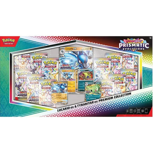 Prismatic Evolutions Lucario ex Tyranitar ex Premium Collection Box