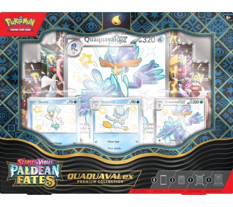 Pokémon Scarlet & Violet Paldean Fates Premium Collection Box - Quaquaval EX