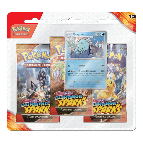 Pokémon Surging Sparks 3-Pack Blister (Quagsire)